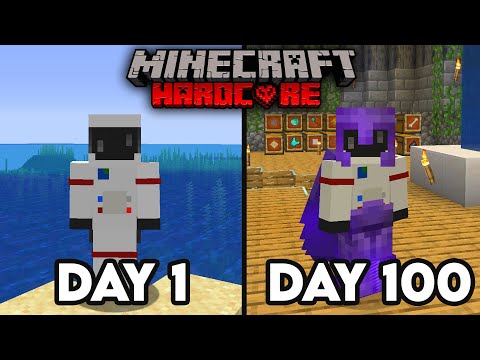 I played Minecraft Hardcore for 100 Days... ITS VERY DIFFICULT