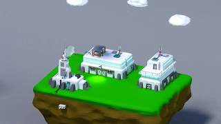 Sci-Fi buildings Low-Poly Free model