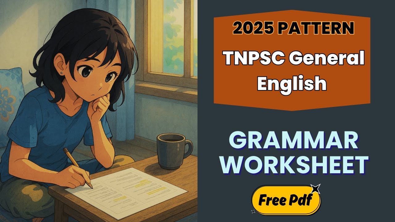 TNPSC General English 2025 – Important Questions & Grammar Sheet # ...