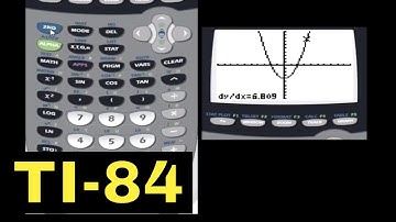 TI-84 Calculator - 21 - Finding the derivative of a function by graphing