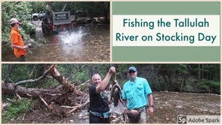Trout Fishing on Stocking Day on the Tallulah River in North Georgia