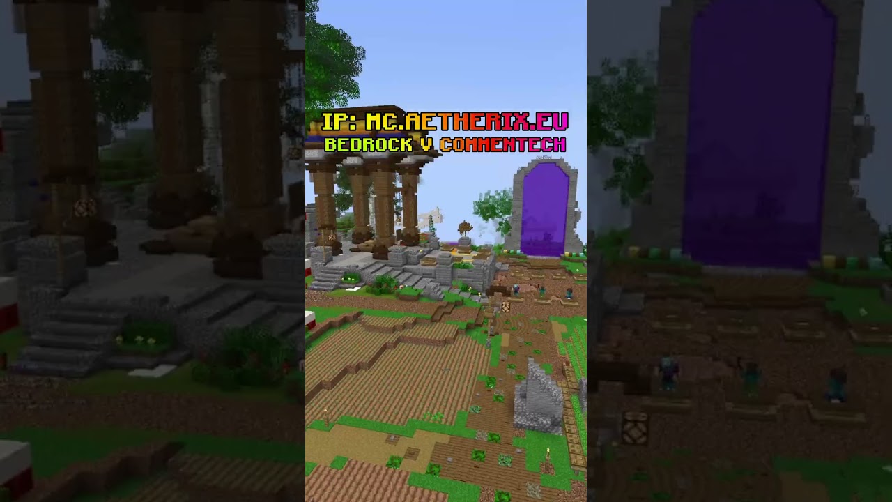 IP: mc.aetherix.eu #minecraft #mc #minecraftshorts #gaming #games
