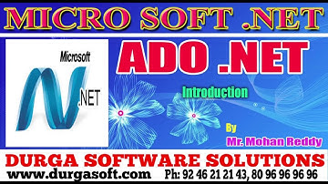 .NET||ADO.NET||Ado.Net Introduction by MohanReddy