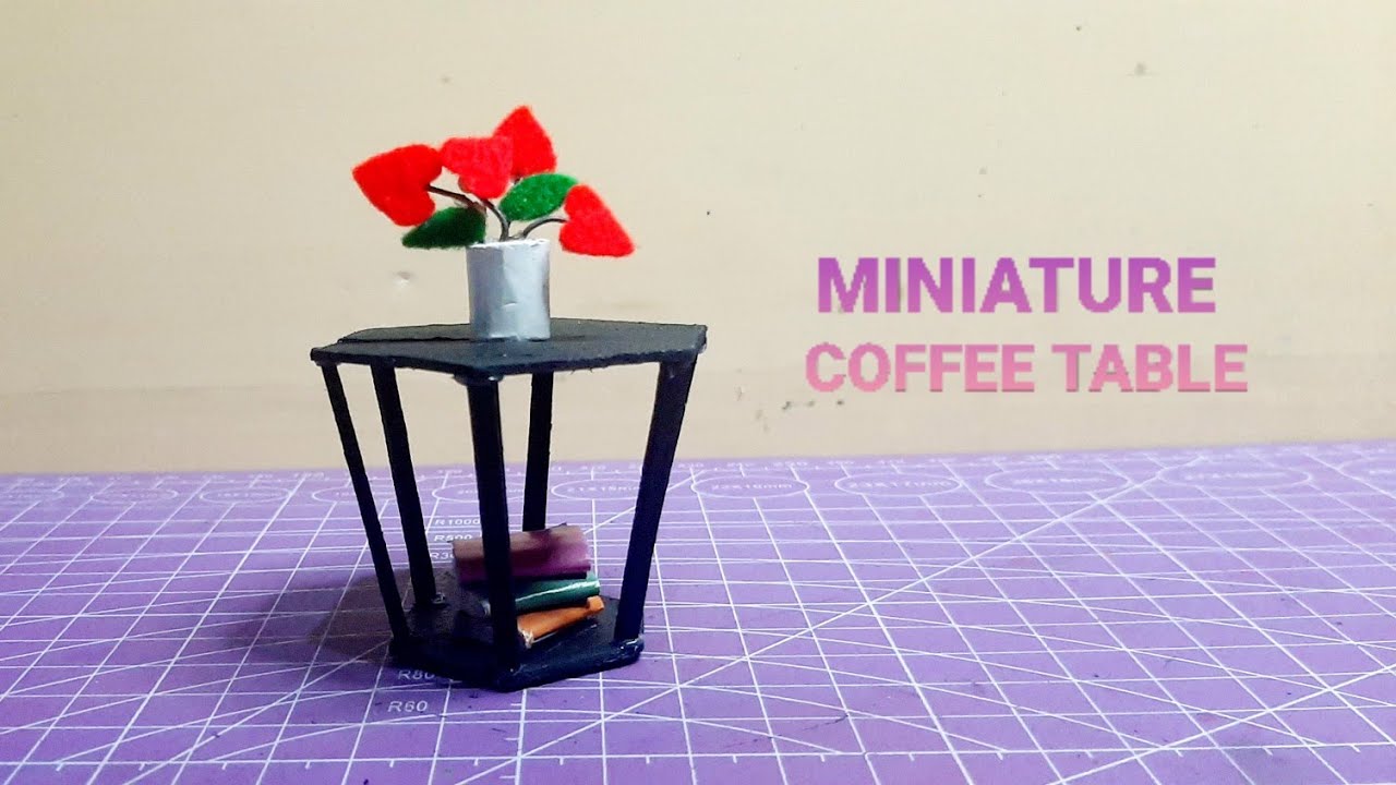 Diy Miniature Coffee Table From Popsicle Stick - YouTube