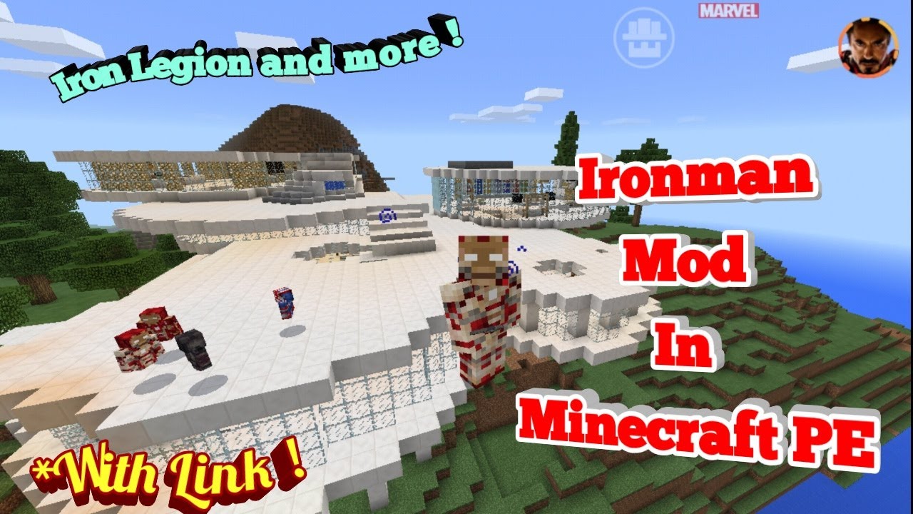 Minecraft Pe Ironman Mod Review Iron Legion Laser And Missile Youtube