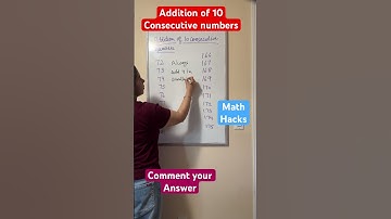 "Add 10 Consecutive Numbers in Seconds ⏱ | Math Trick #shorts" #trending #fastmath #shortsfeed