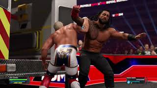 WWE 2K24 | CODY RHODES VS ROMAN REIGNS AMBULANCE | FULL ENTRANCE, MATCH AND GAMEPLAY