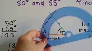 Grade 7 Math #8.2a, Draw a triangle with a ruler and a protractor