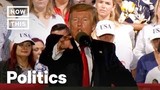Trump Smiles After Supporter Suggests Shooting Migrants | NowThis