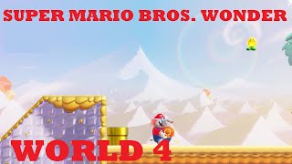 Super Mario Bros. Wonder - Walktrought World 4- Sunbaked Desert (All wonder seeds & 10-flower coins)