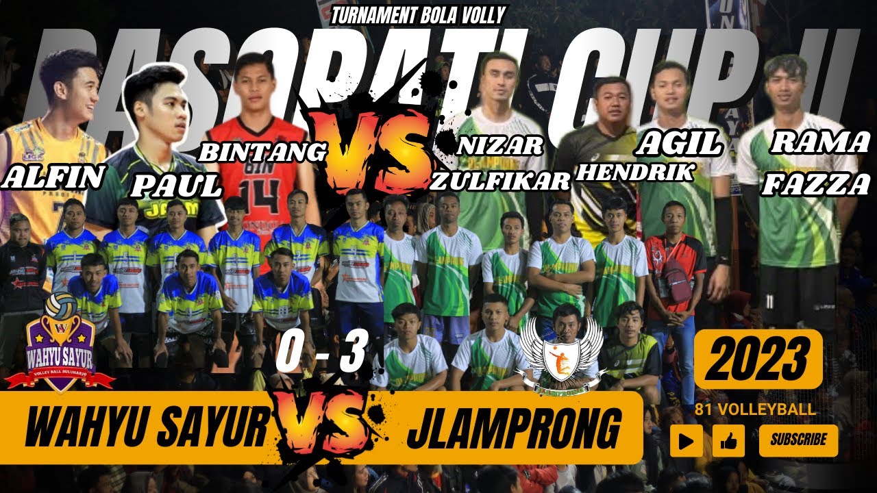 BAGAIKAN TURNAMEN PROLIGA !! WAHYU SAYUR (ALFIN,PAUL,BINTANG) VS JLAMPRONG (RAMA,AGIL,NIZAR) 0-3