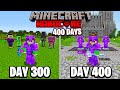 I Survived 400 Days in HARDCORE Minecraft...