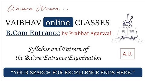 B.Com Entrance Exam - 2020 | Allahabad University