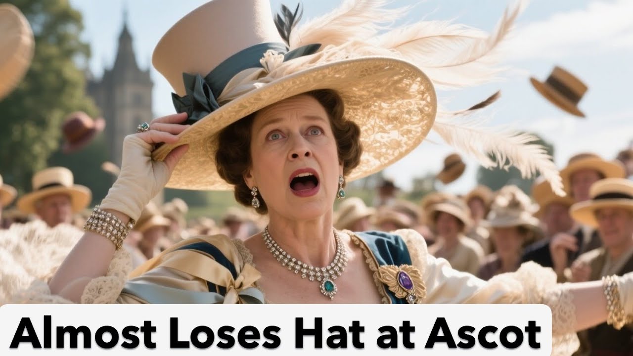 Royal Fashion Mishap: Queen Consort Almost Loses Hat at Ascot || Emotional Stories ||