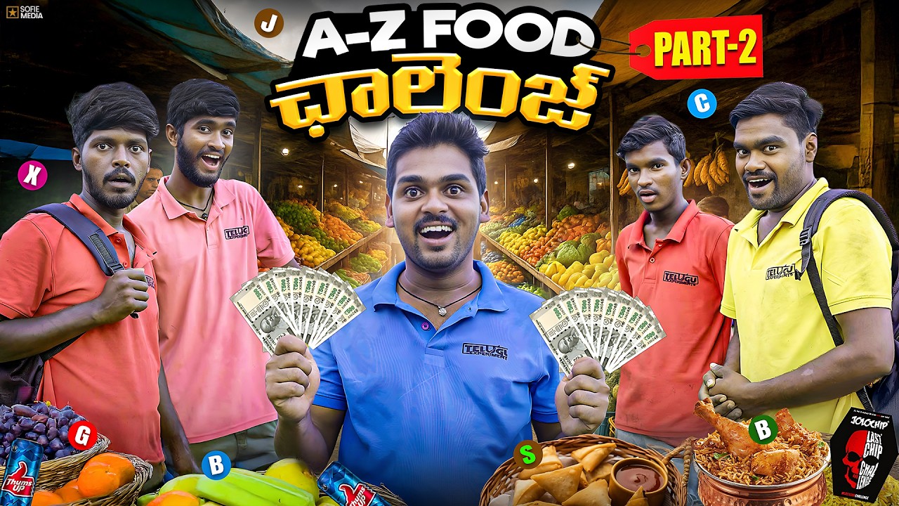 A To Z Food Haunting Challenge in Public [ PART-2 ] 🔥🔥 Telugu Experiments