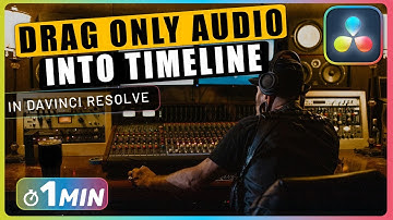 How to DRAG ONLY Audio or Video into Timeline in Davinci Resolve