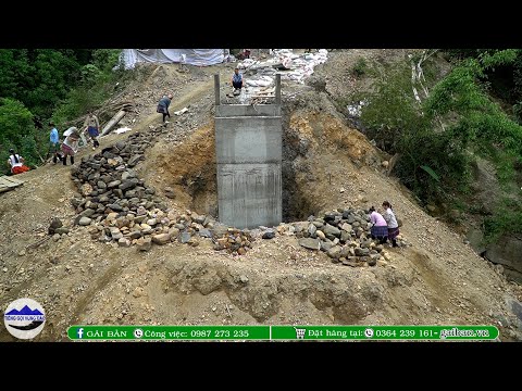 Video Làng Tống vác đá suối xây kè đường dẫn lên cầu | Xây... - youtube