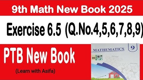 9Th Class Math New Book 2025 Exercise 6.5 || PCTB || Trigonometry ||Punjab board 9th New Math Ex 6.5