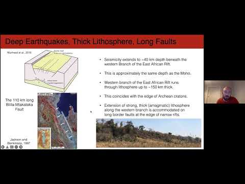 COMET Webinar: Dr Luke Wedmore "East African seismic hazard:continental rifting of thick lithosphere