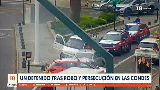 Detenido por robos en estacionamientos chocó todo intentando escapar en Las Condes