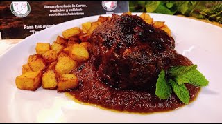 CARRILLERA o CARRILLADA AL VINO TINTO ( Cheek in a red wine sauce ) Carnes Campo Natura