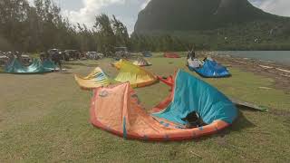 POV Mauritius beach Le morne kite lagoon most crowded kite surfing spot in mauritius