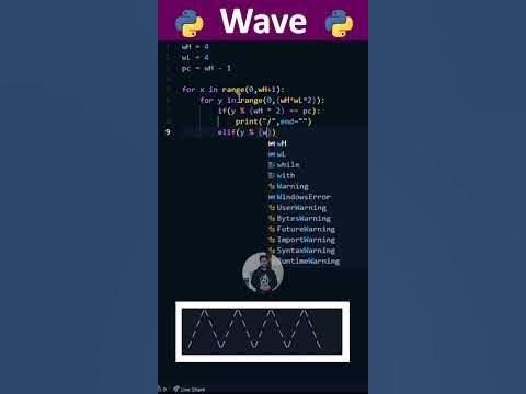 Wave in Python | Coding WhatsApp status - YouTube