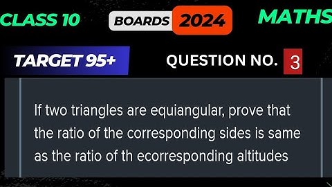 If two triangles are Equiangular Prove that ratio of corresponding side equal corresponding altitude