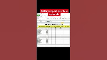 Salary Report Short Trick Excel #excel #viral #computer #trends