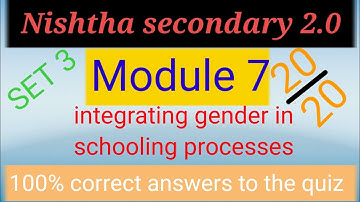 Diksha module 7 set 3 answer in english | nishtha module 7 answer | nishtha module 7 quiz answers