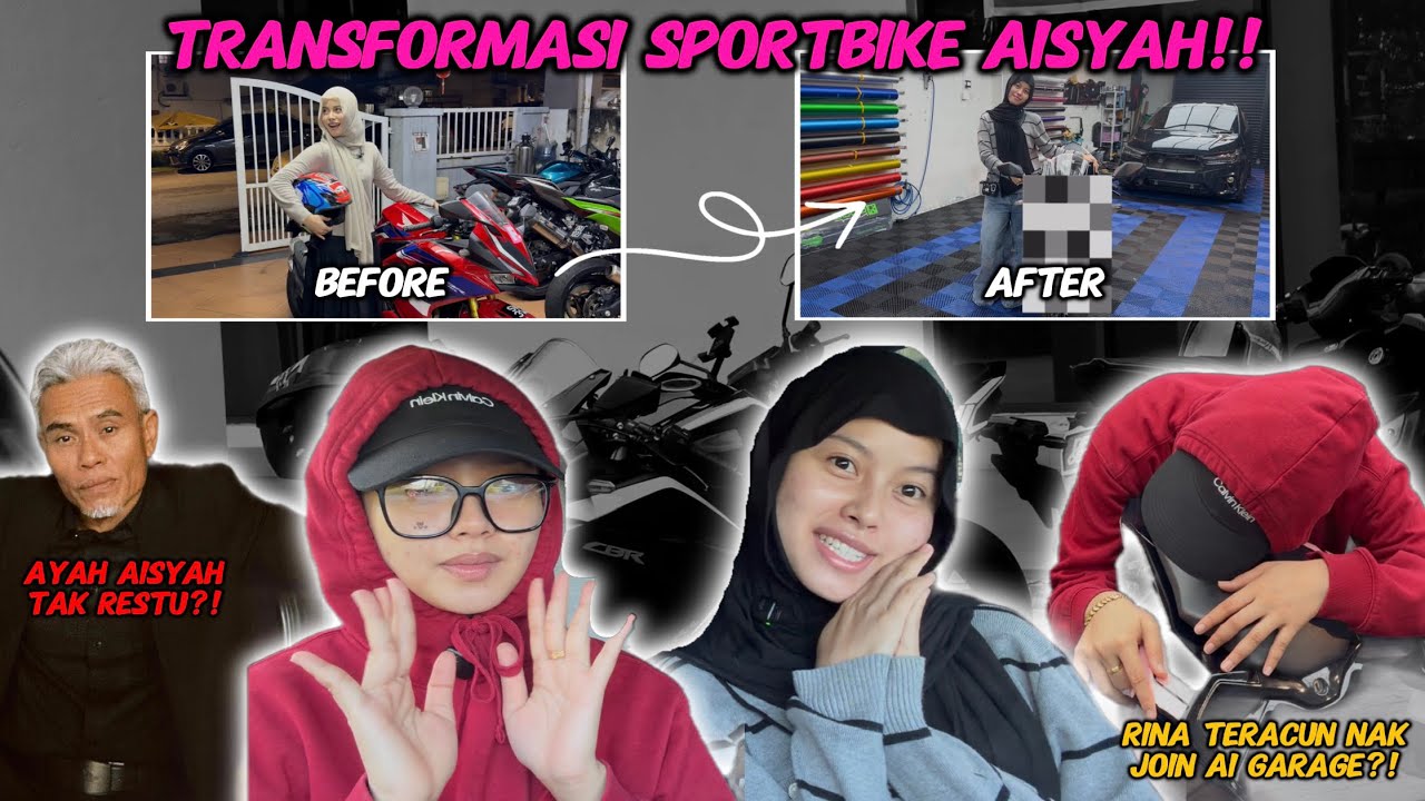 TRANSFORMASI SPORTBIKE AISYAH❗️AYAH TAK RESTU BELI MOTOR?❗️