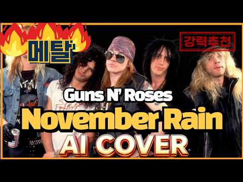 Guns N' Roses 'November Rain' 메탈 커버 | 차가운 빗속을 뚫는 뜨거운 메탈 스피릿 🤘  [ AI COVER]