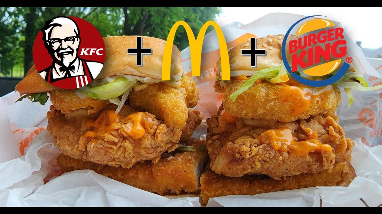 KFC + McDonalds + Burger King - The McZinger King Burger!! - Brobesity ...