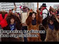 People dressed as bears. Romanian traditions for Christmas and New Year.