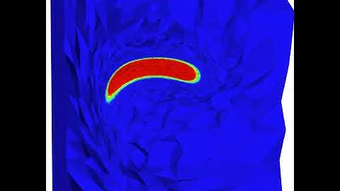 Adaptive simulation of a bubble advection in 3D