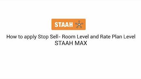 How to apply Stop sell (Room level and Rate Plan level)