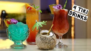 Four Tiki Drinks