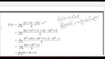 Calculus 1 Ex # 2.2 Q # 21-22: The Derivative; The Derivative Function