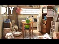 DIY☺︎miniature old apartment dollhouse 1/16size  古いアパートのズボラ部屋を丁寧に作ってみた！