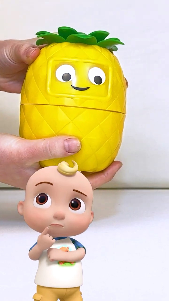 What's inside the YELLOW Pineapple ??! Fruit Hiding Game ?! #cocomelon #shorts