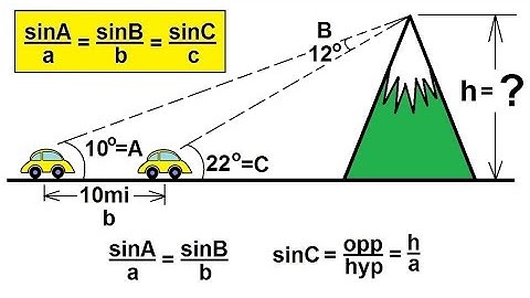 PreCalculus - Trigonometry: The Law of Sines (8 of 15) Finding the Height of the Mountain