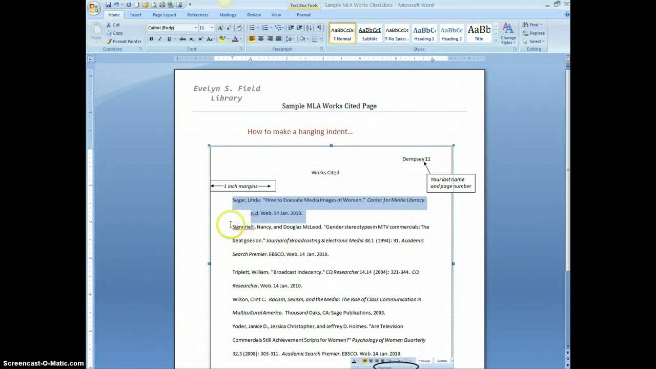 Microsoft word indent second line