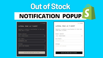 Notification Popup for Out of Stock Products in Shopify Store 2025