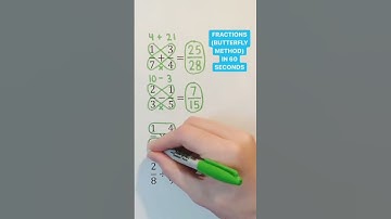 Fractions Addition Butterfly method #math #mathtrick #Fractions