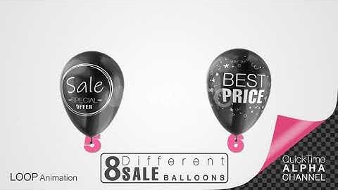 Black Friday Discount Sale Balloons | Motion Graphics - Envato elements