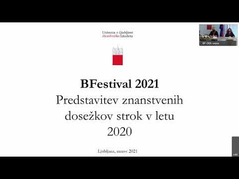 BFestival 2021 - Predstavitev znanstvenih dosežkov strok v letu 2020