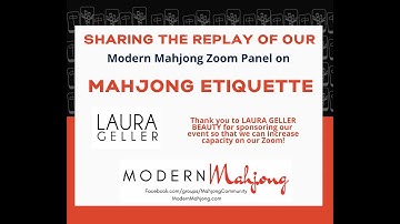 Mah Jongg! Modern Mahjong Panel on Etiquette with Theresa, Linda, Michele, Toby and Gregg
