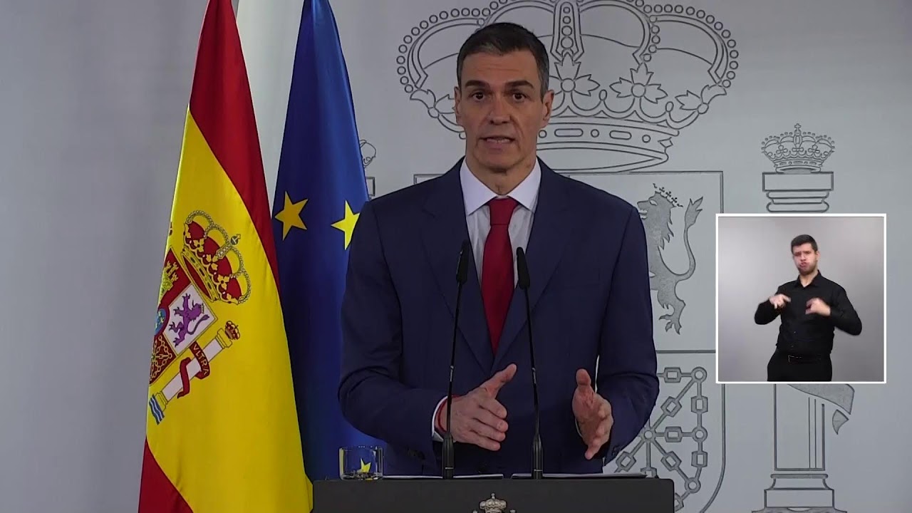 Declaración institucional del presidente del Gobierno, Pedro Sánchez