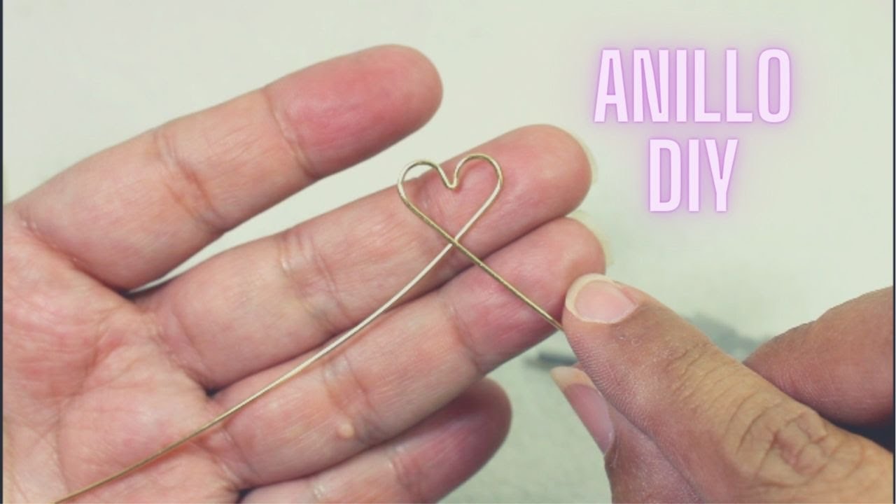 Aprende a hacer  un anillo de corazón en alambrismo...Anillo Diy