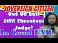 Sovereign Citizen More Threats to Judge in Court FAIL - part 2